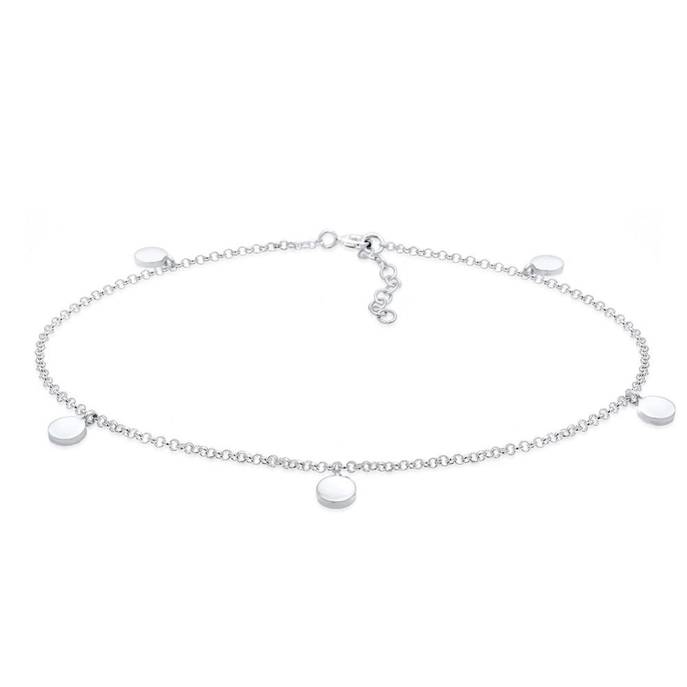 Elli Elli Bracelet de Cheville de Cheville Bijoux Pied Femme - (925/1000) Argent Bijoux