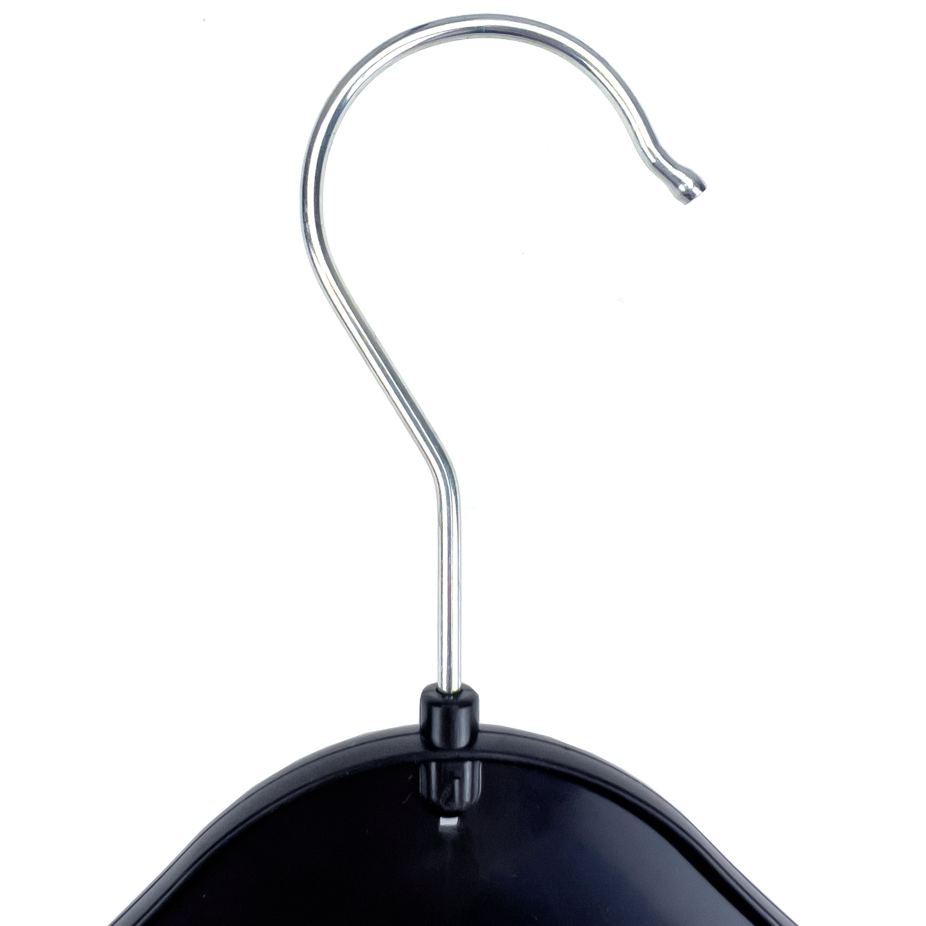 Webwarenhaus Kleiderbügel Kleiderbügel Kunststoff Schwarz 47 cm im 50er Pack, (Spar-Set), Kleiderbügel, 47 cm, drehbarer Haken, Kunststoff