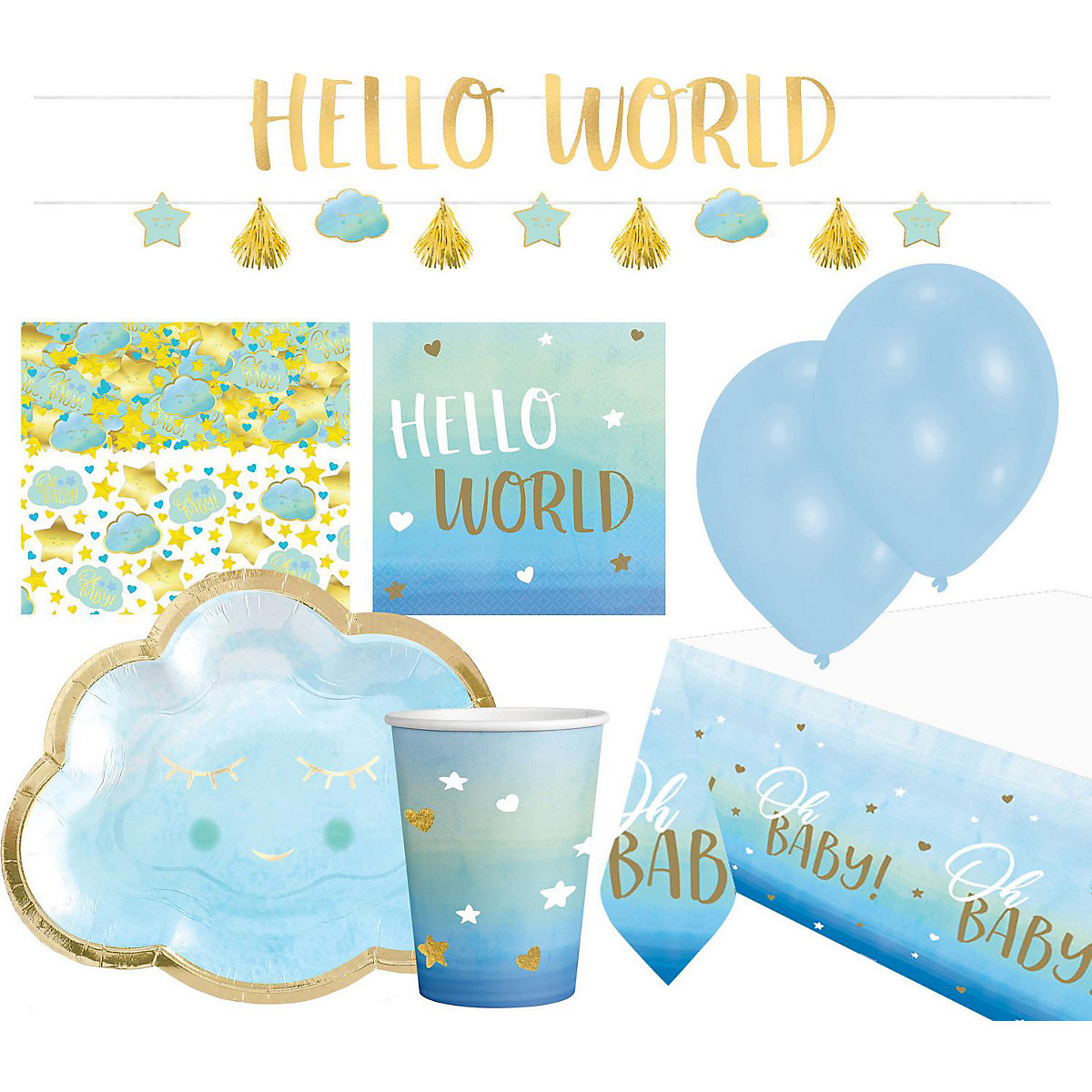 Partyset Oh Baby Boy 46-tgl.