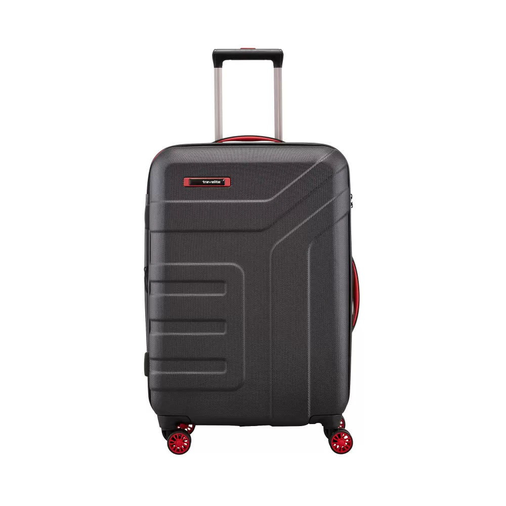 Travelite Trolley mit 4 Rollen 70cm M EXP Vector 79 Liter - Schwarz\/Rot