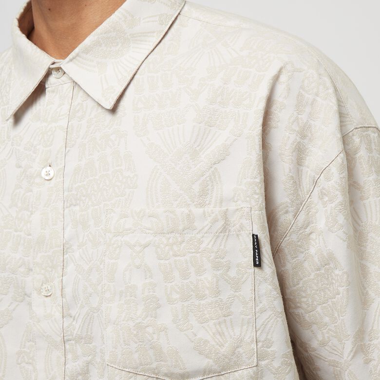 Daily Paper Zuri Macrame Jacquard Shortsleeve Shirt moonstruck beige