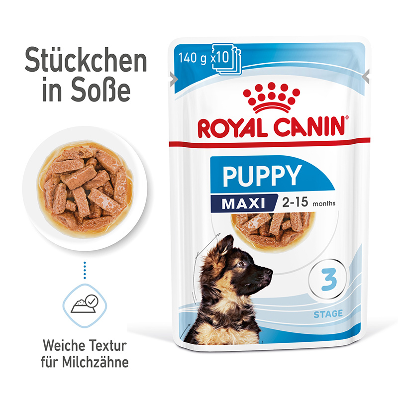 ROYAL CANIN Hundenassfutter ROYAL CANIN Maxi Puppy 10x140g