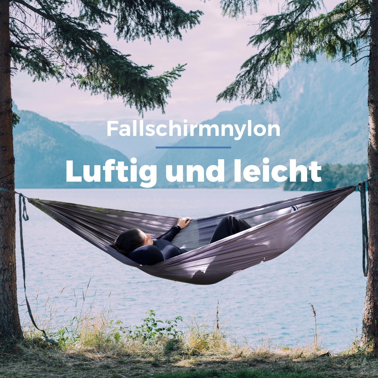 SVITA Hängematte SVITA Outdoor Hängematte, aus Fallschirmnylon