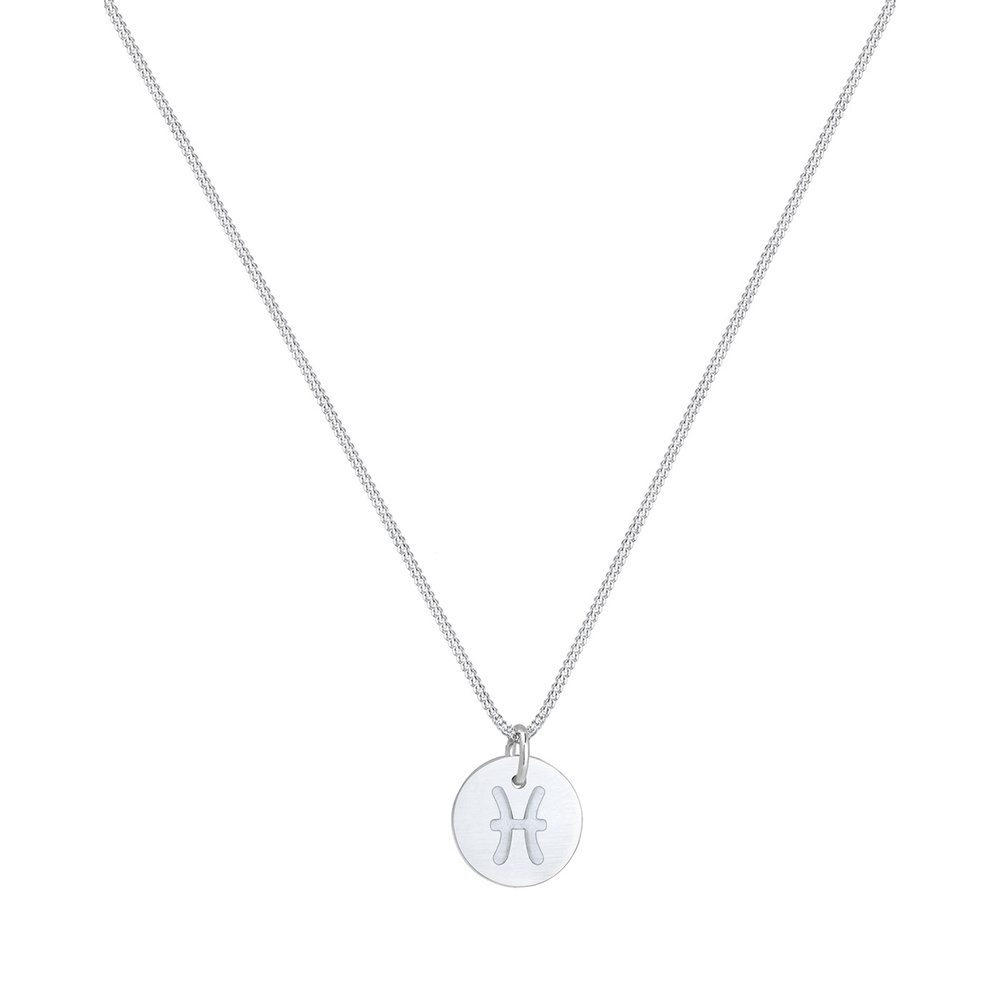 Elli Elli Collier Femme Signe du Zodiaque Poisson Astro - (925/1000) Argent Bijoux