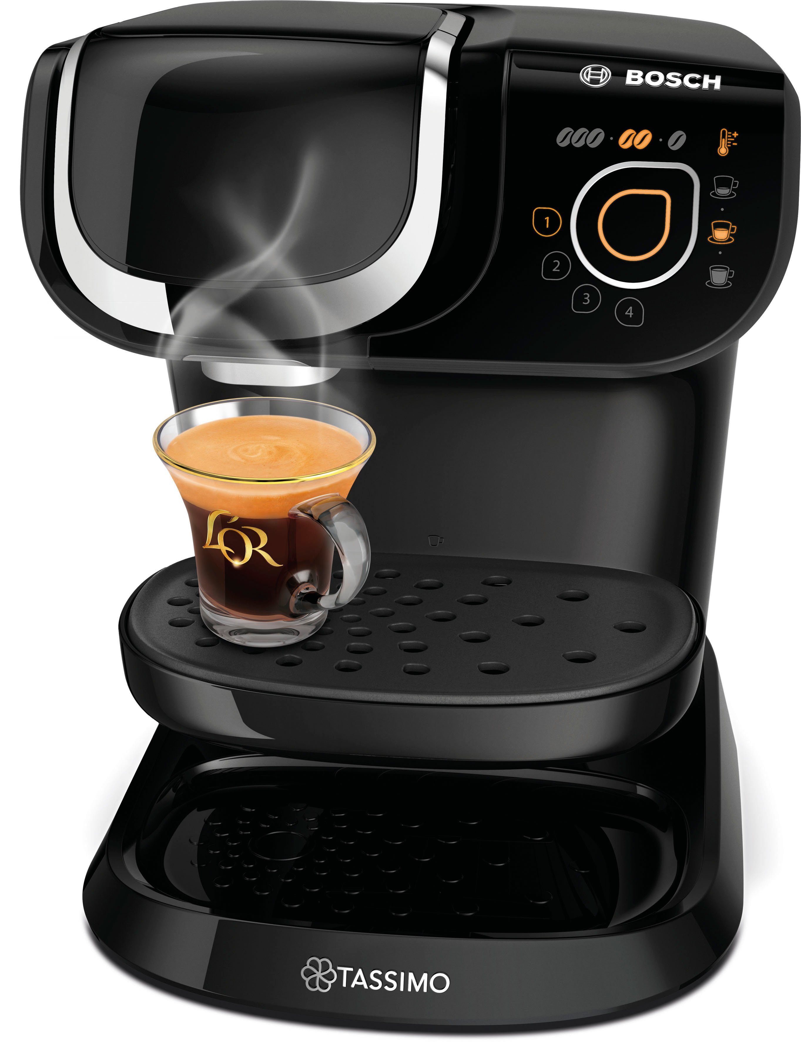 TASSIMO Kapselmaschine My Way 2 TAS6502, inkl. 2 TASSIMO Latte-Macchiato-Gläser by WMF Wert: UVP € 9,99