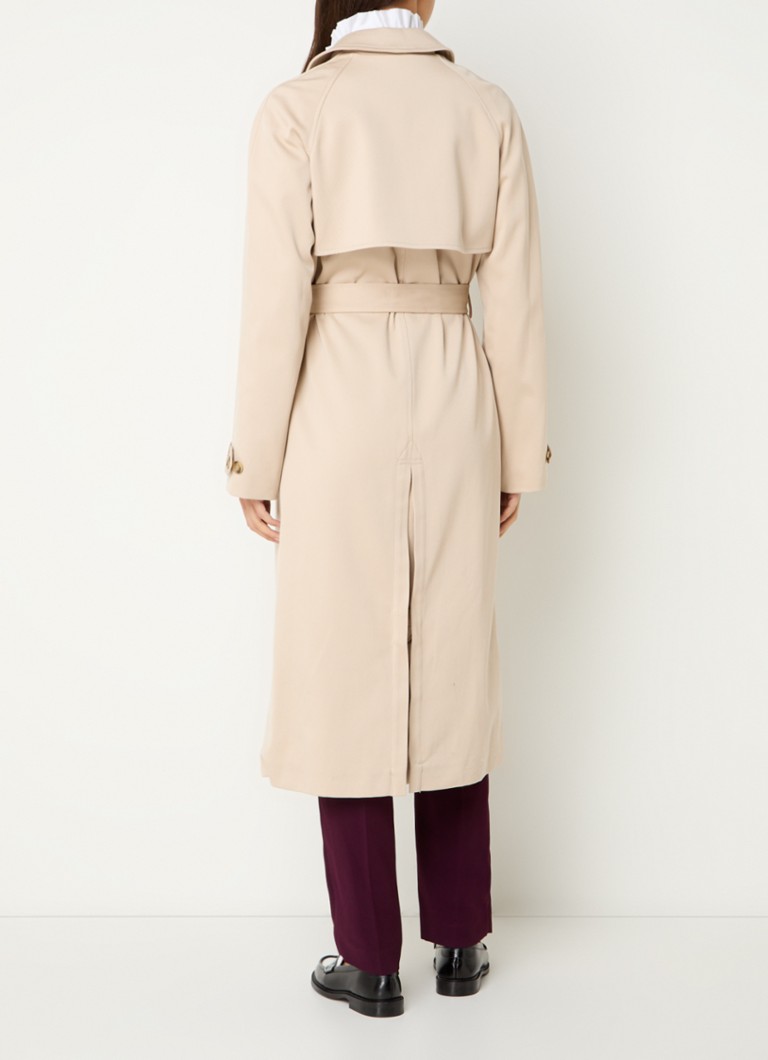 Claudie Pierlot Gwendy double-breasted trench coat with tie belt
