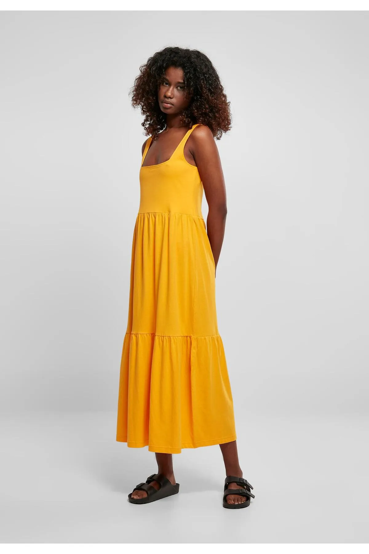 Urban Classics  Damen 7/8-langes Volant-Sommerkleid für Damen