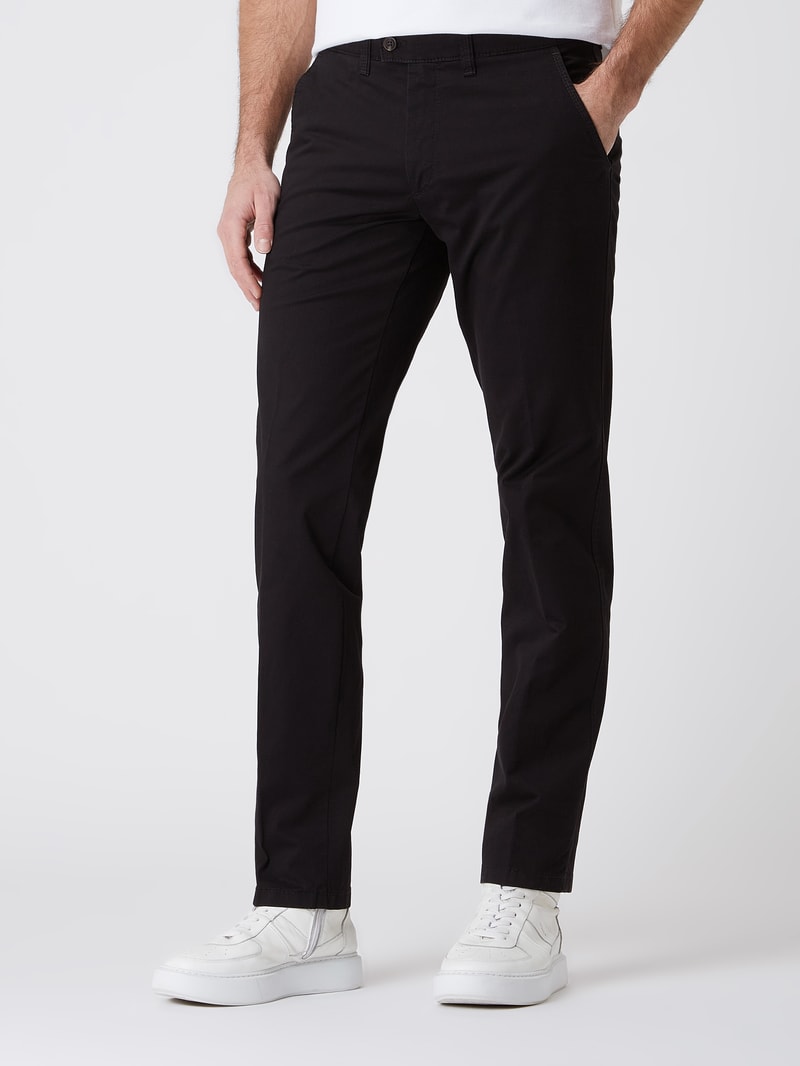 Chino mit Stretch-Anteil Modell 'Jim' in schwarz