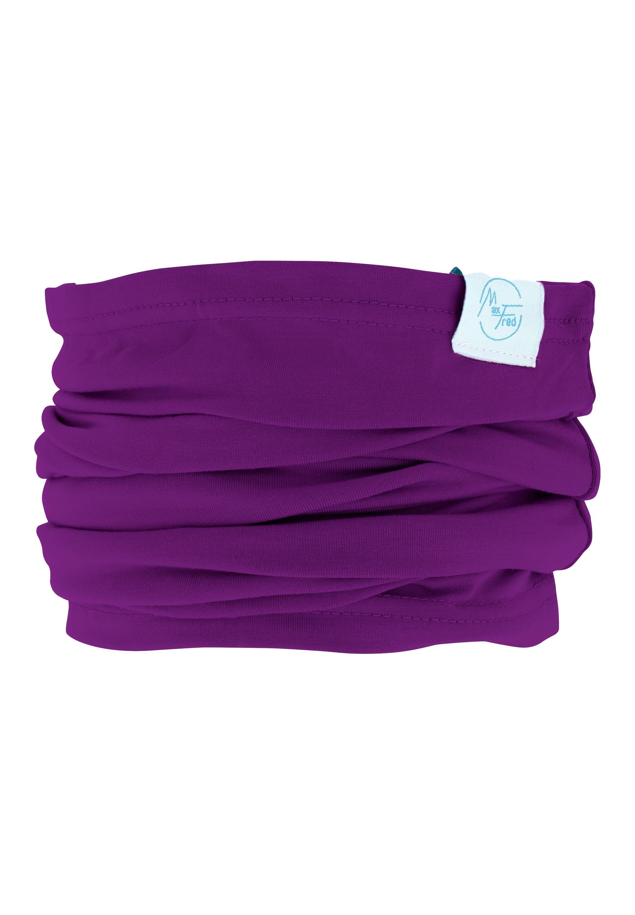 Maxfred Multifunktionstuch Bamboo lila Multifunktionstuch, Elastisch, Nachhaltig, geringe Geruchsaufnahme, Ultraweich