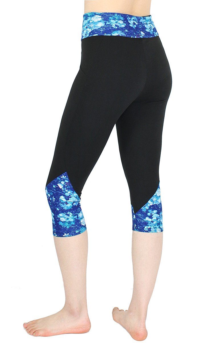 dy_mode Caprileggings Damen Capri Leggings 3/4 Fitness Hose Weiche Caprihose mit elastischem Bund