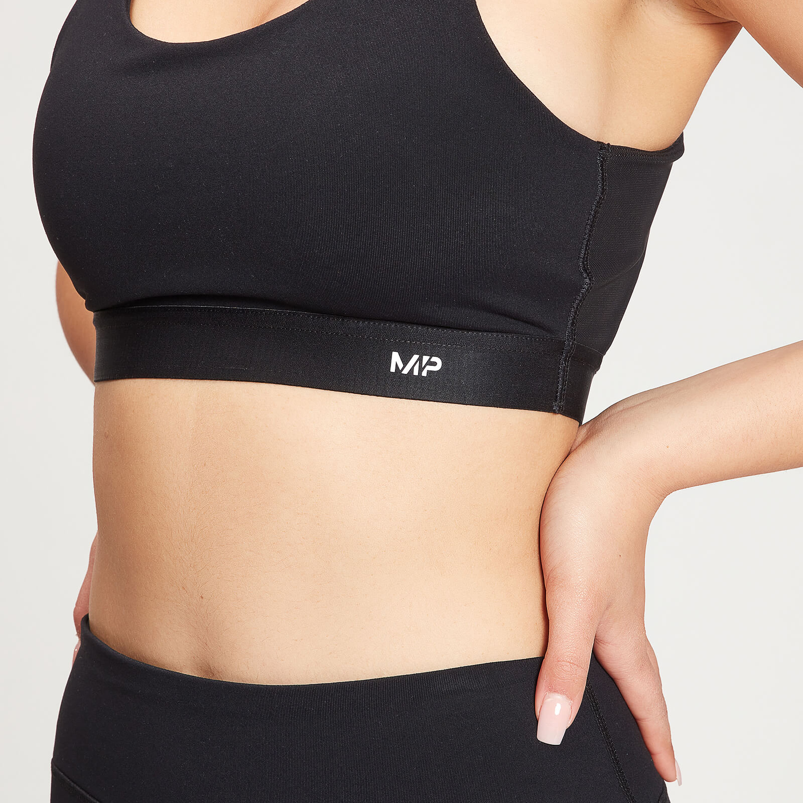 Brassière de sport à dos croisé MP Power pour femmes – Noir