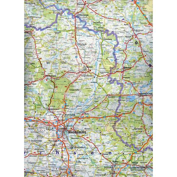 Deutschland Ost 1 : 500 000 Autokarte - Straßenkarte