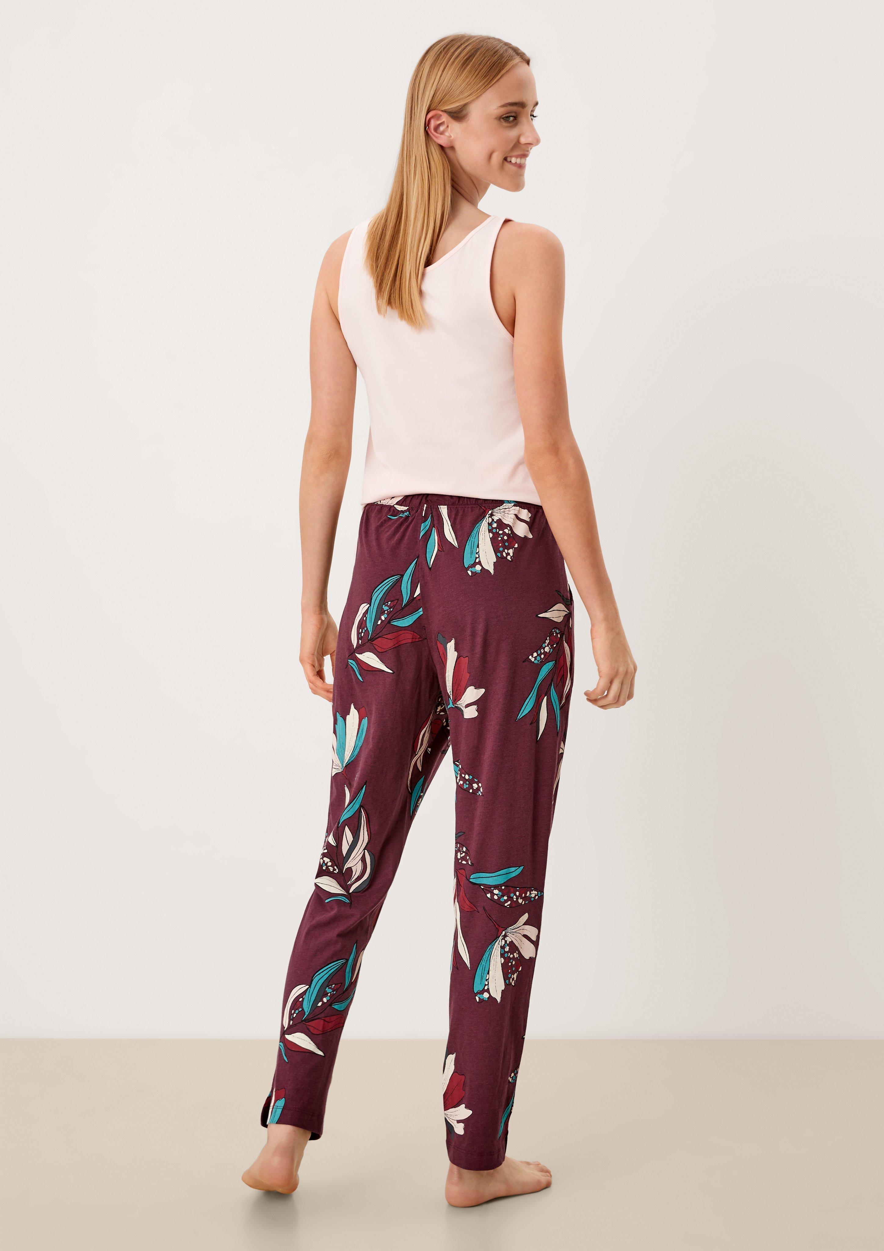 Lange Pyjamahose aus Viskose  6006511-46A1