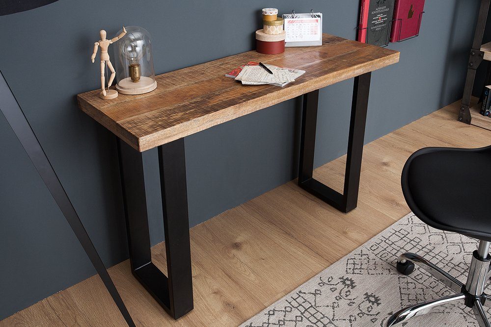 riess-ambiente Konsolentisch IRON CRAFT 115cm natur / schwarz, Massivholz · Konsole · Schreibtisch · Mango