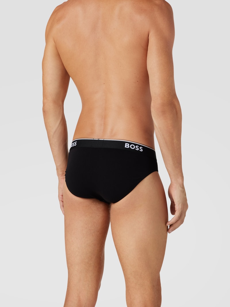 Slip mit Label-Details im 3er-Pack Modell 'Power' in rot