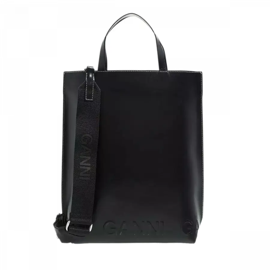Ganni - Ganni Shoulder Bags Leder Black - schwarz