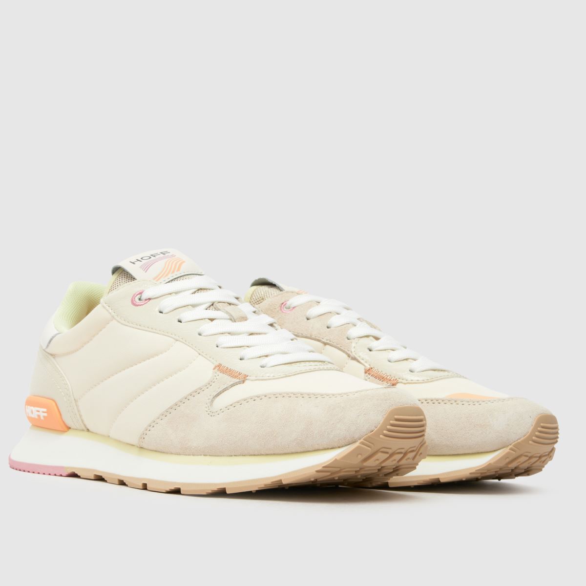 HOFF – Beige, flerfärgade troezen-skor med track & field-motiv