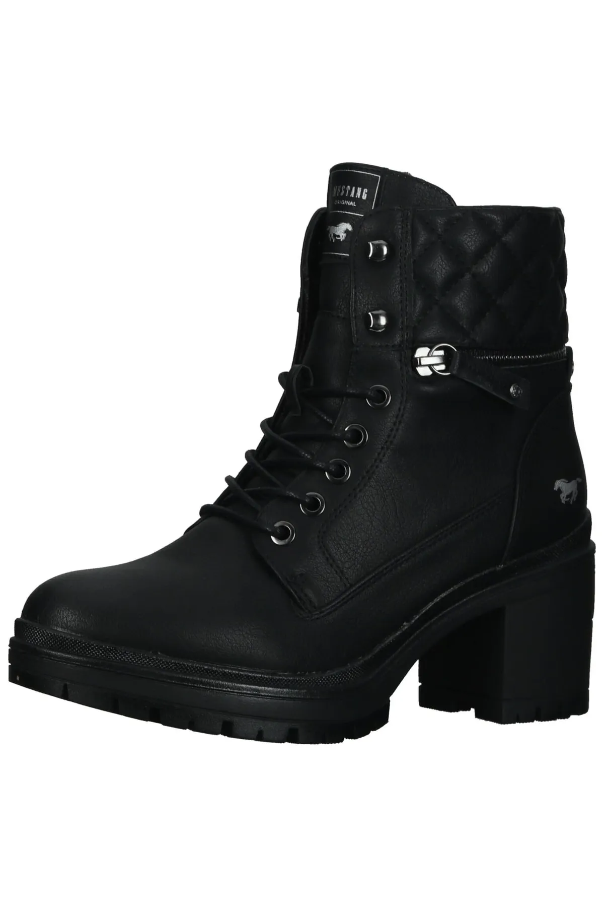 Mustang  Stiefelette - Schwarz - Blockabsatz