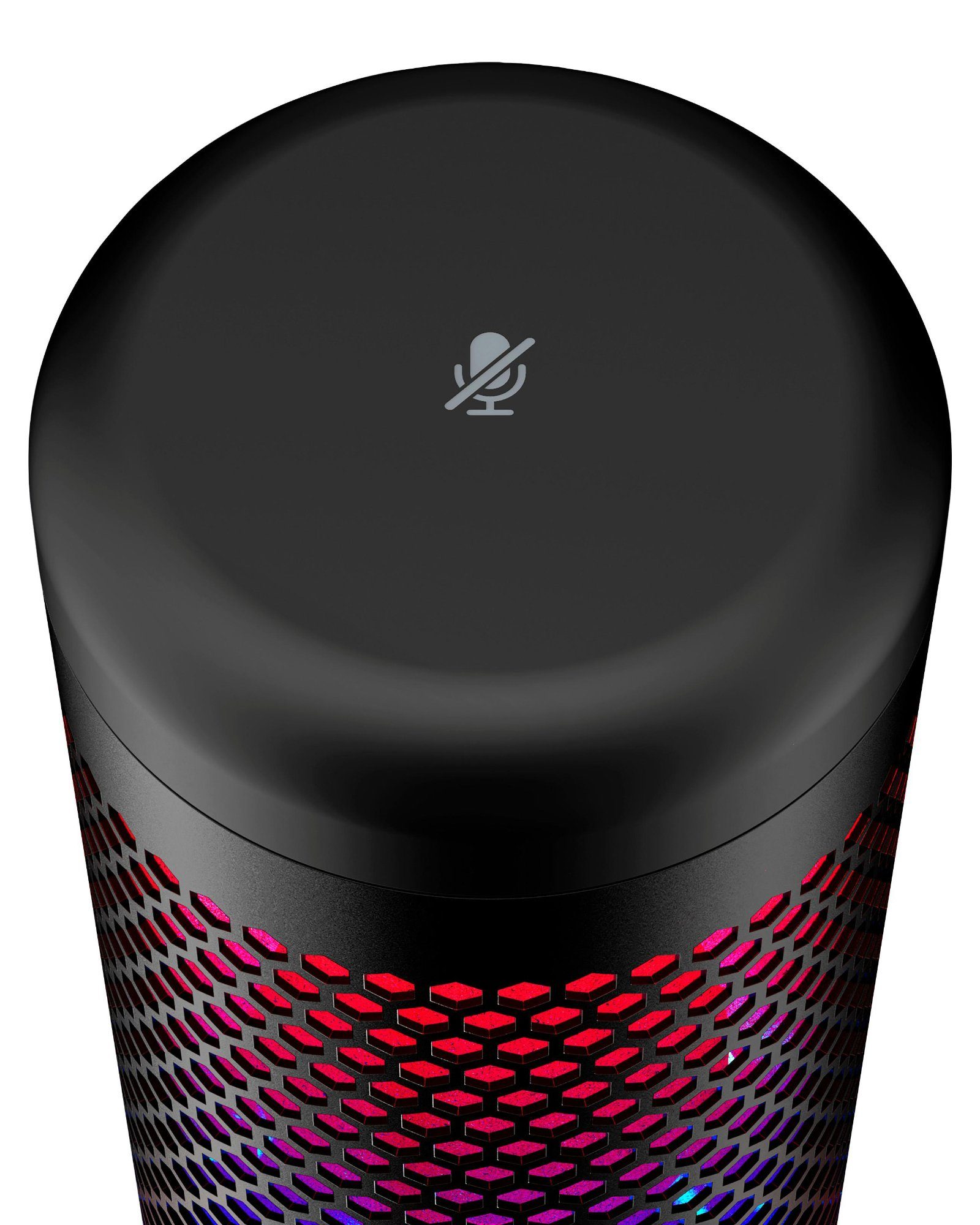 HyperX Streaming-Mikrofon QuadCast S, RGB-Beleuchtung, Verstärkungsregelung, Montageadapter, Popschutz