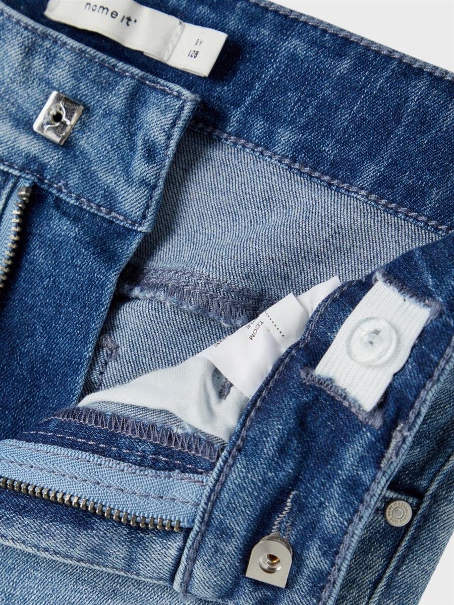 Name It Skinny-fit-Jeans NKFPOLLY DNMTECE 2612 HW A PANT NOOS weich, schlank, elastisch, Franzen