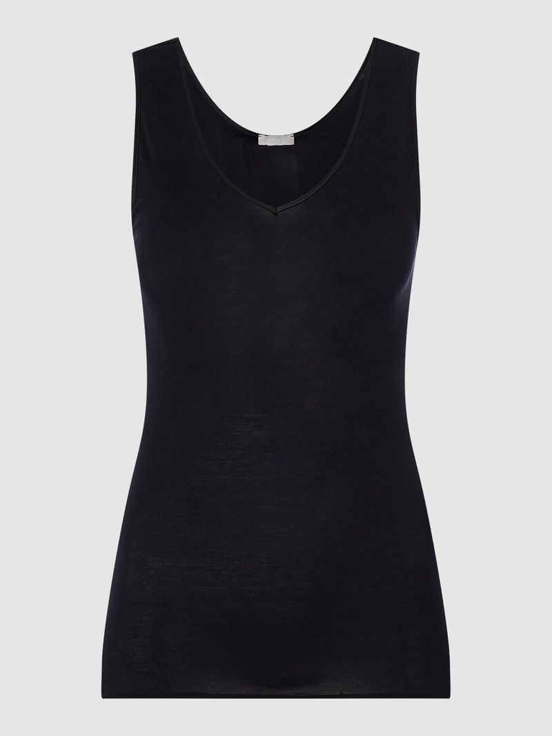 Unterhemd aus Baumwolle - nahtlos Modell Cotton Seamless in schwarz