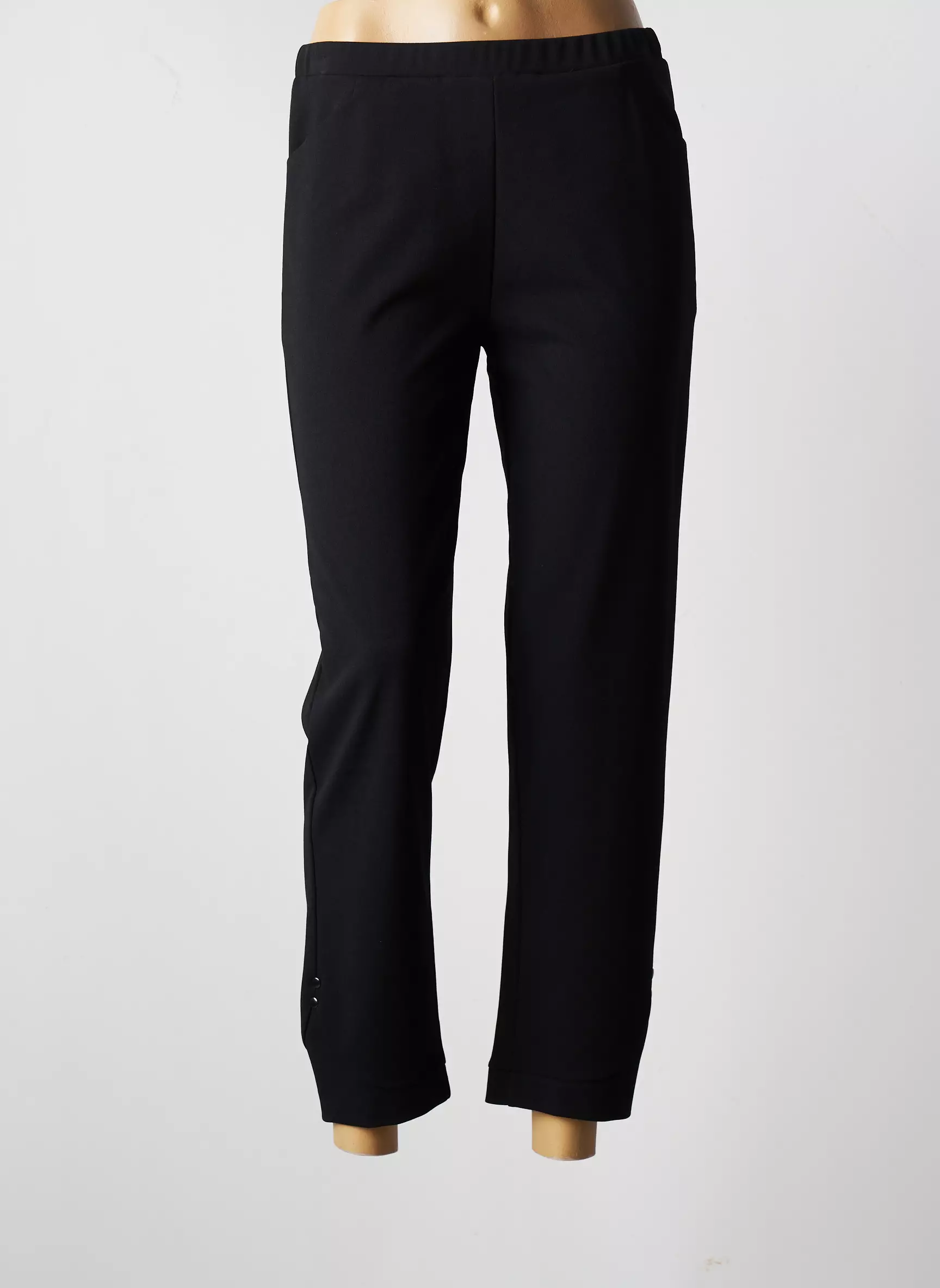 Franck Anna Pantalon7 8 Femme couleur noir