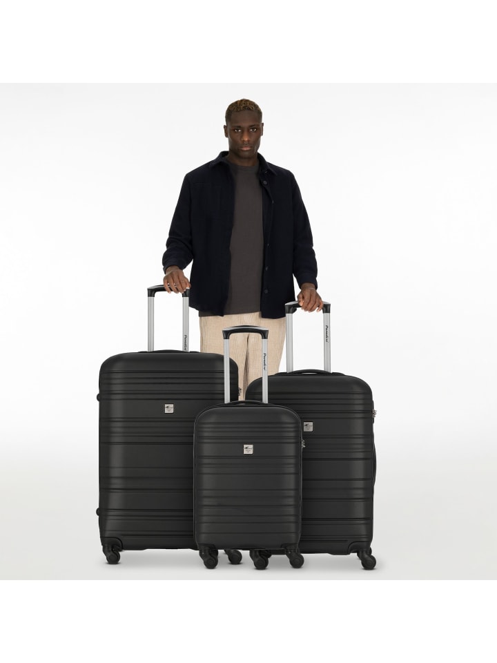 Check.In Paradise 4 Rollen Kofferset 3-teilig in schwarz günstig kaufen onesize