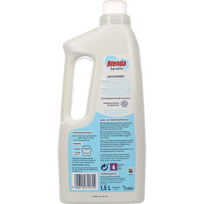 Blenda Tøymykner 1,5 l Blenda Sensitiv