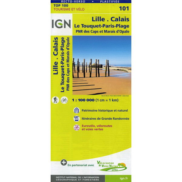 Lille.Calais Le Touquet-Paris-Plage 1:100 000 - Karte