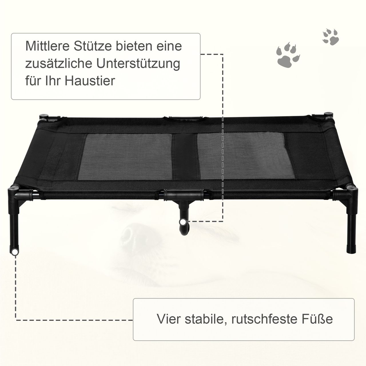 PawHut Hundeliege outdoor Hundebett Katzenbett Hundesofa Hunde Schlafplatz