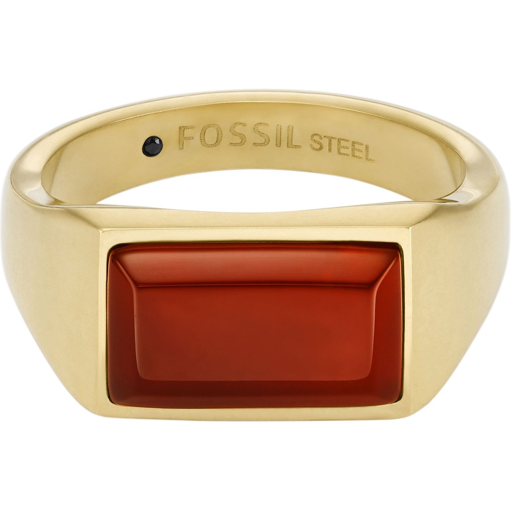 Fossil Bague pour hommes Acier inoxydable or Bague