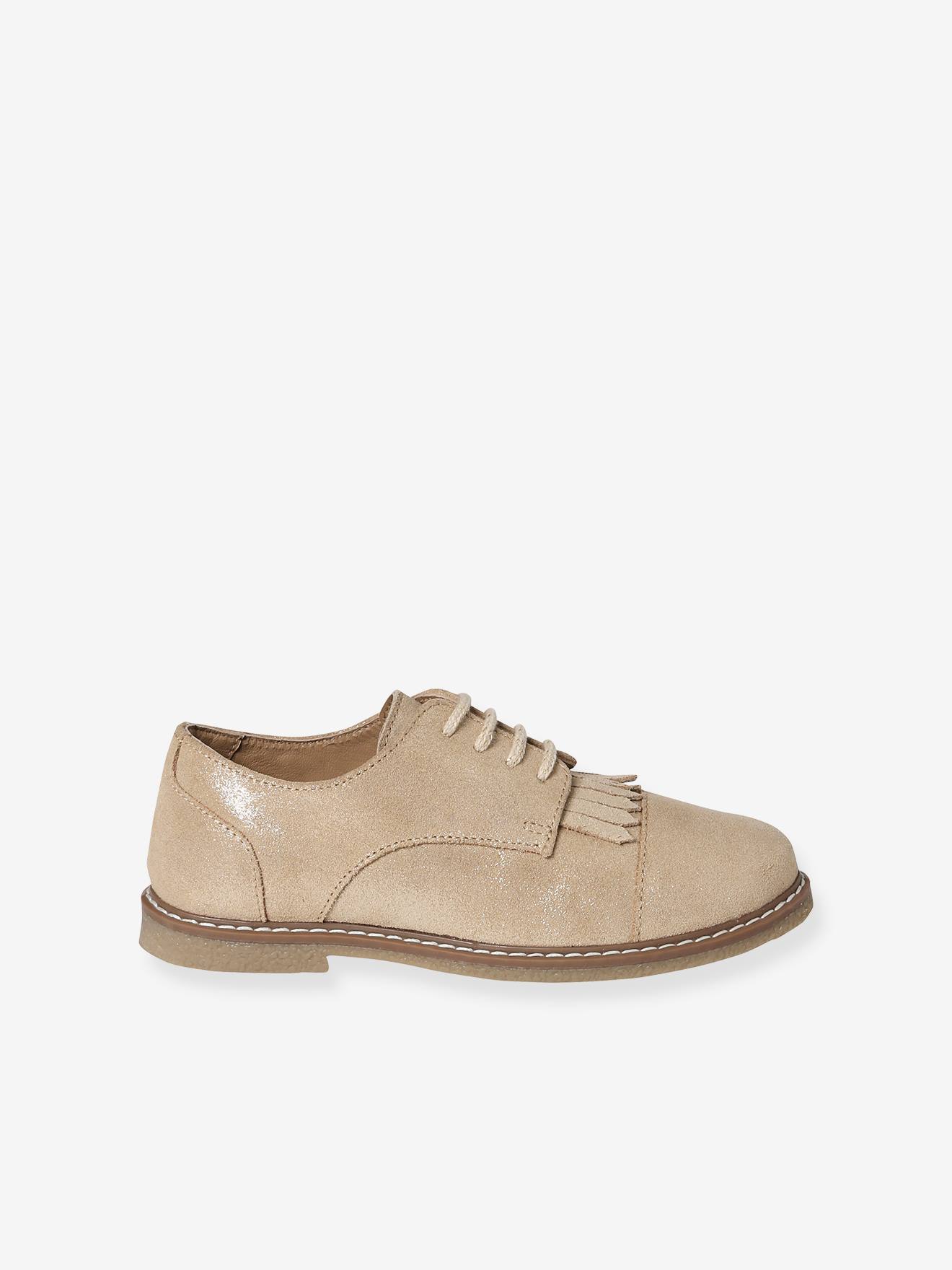 Vertbaudet Kinder Schnürschuhe mit Fransen - gold