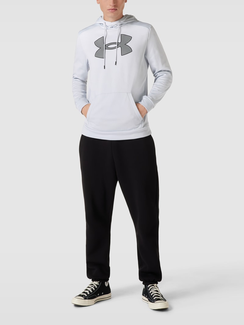 Hoodie mit Logo-Print Modell 'UA Armour Fleece Big Logo' in hellgrau