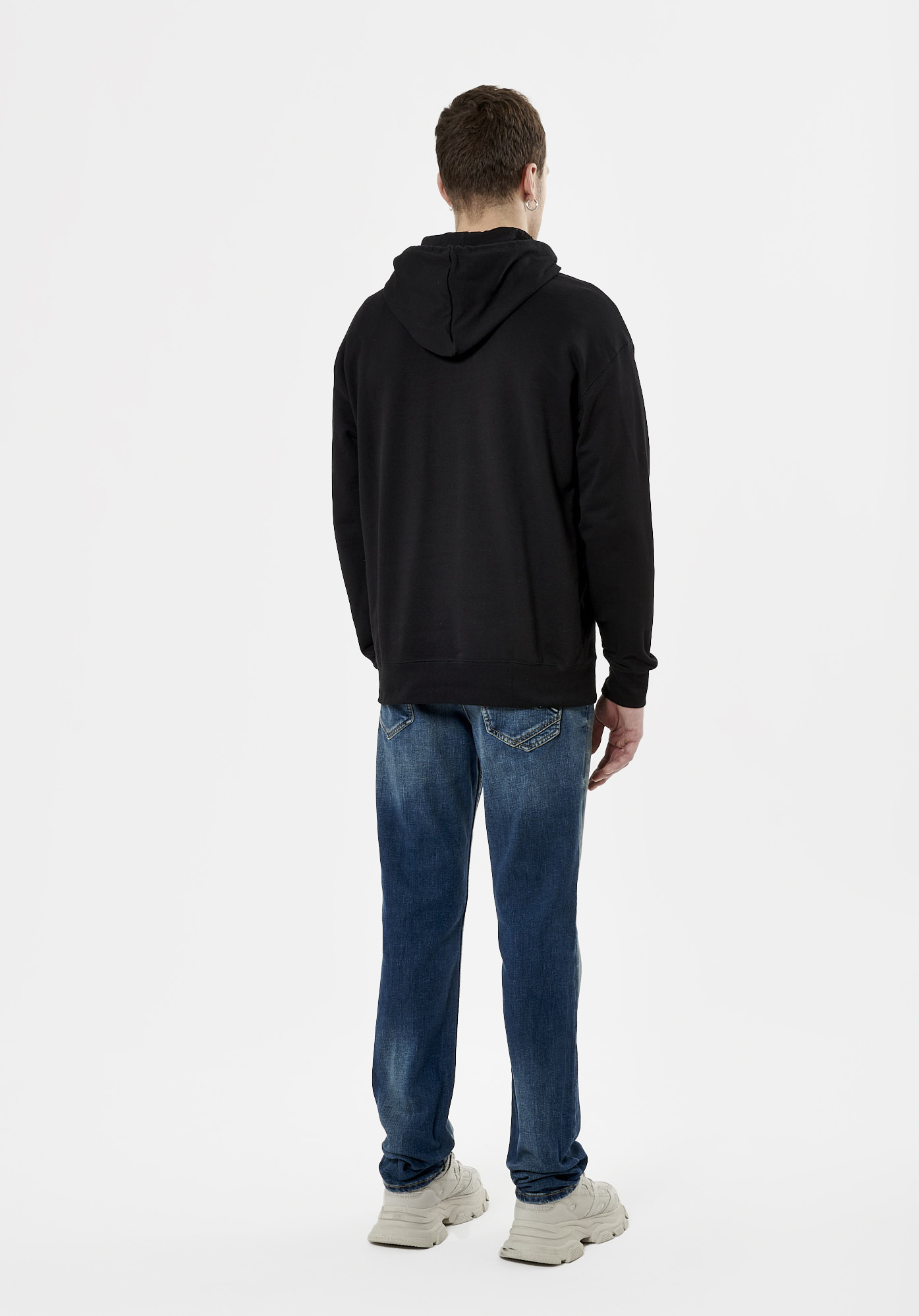 CATCH  Sweat noir Homme en 100% coton
