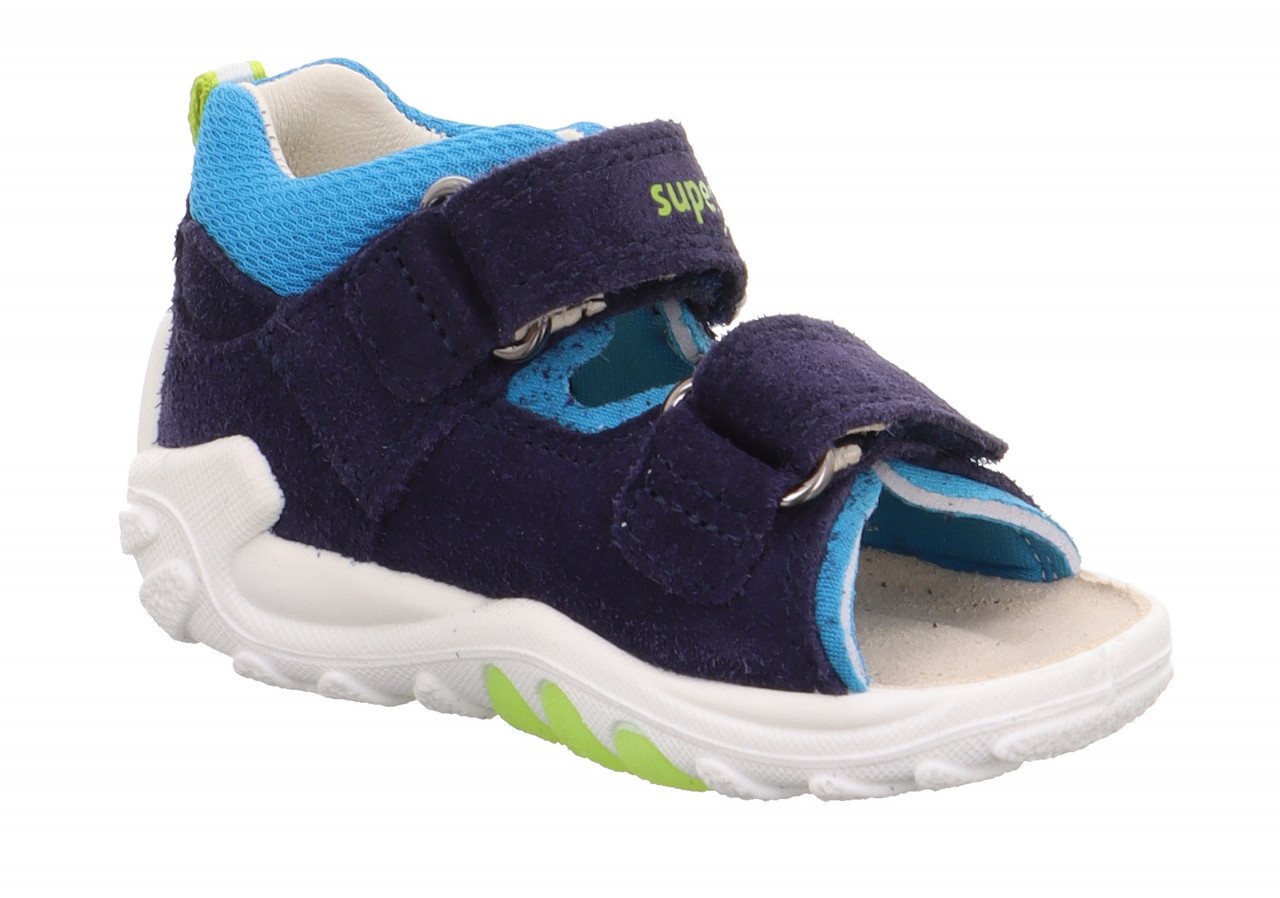 FLOW - Blau/Türkis Sandale mit Klettverschluss