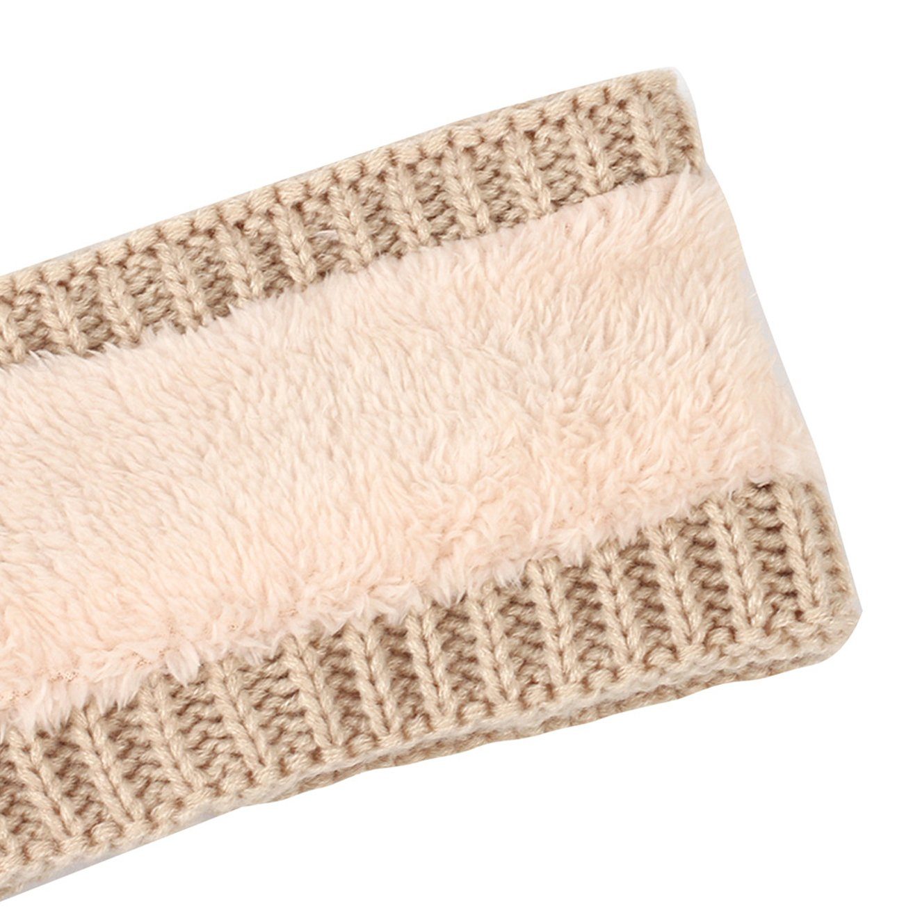 HOHEA H Haarband Gestricktes Stirnband mit Plüschfutter für den Herbst, Sport-Stirnband, 1-tlg., Stirnbänder für Winterfrauen, Thermo-Strickohr-Stirnband, Sport-Stirnband