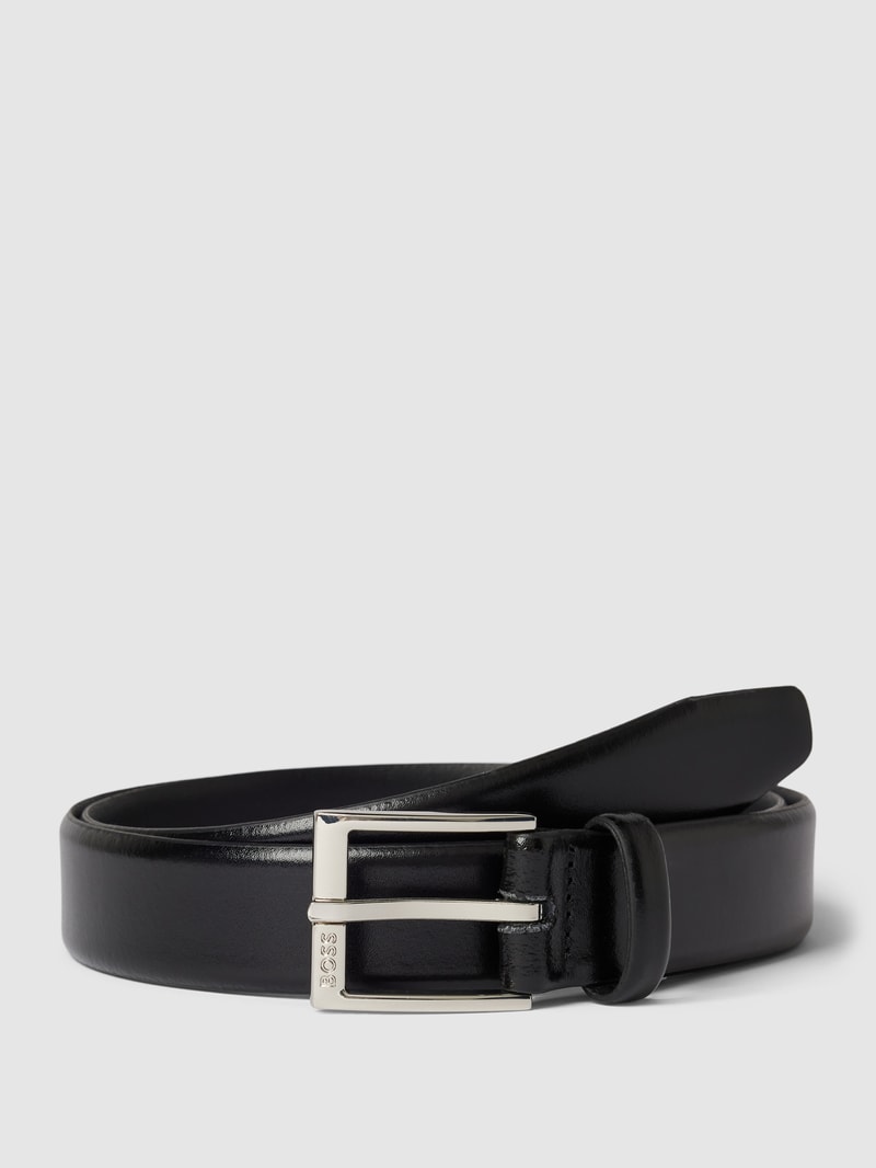 Gürtel mit Label-Detail Modell 'ELLOY' in schwarz