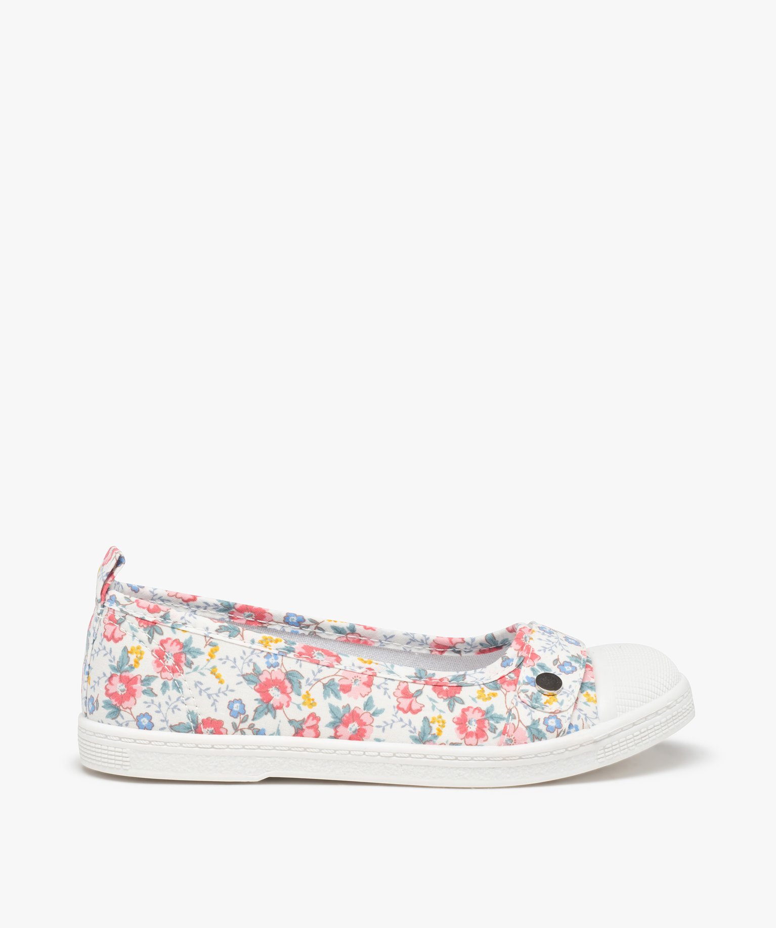 Ballerines fille en toile avec bout renforcé rose | GEMO
