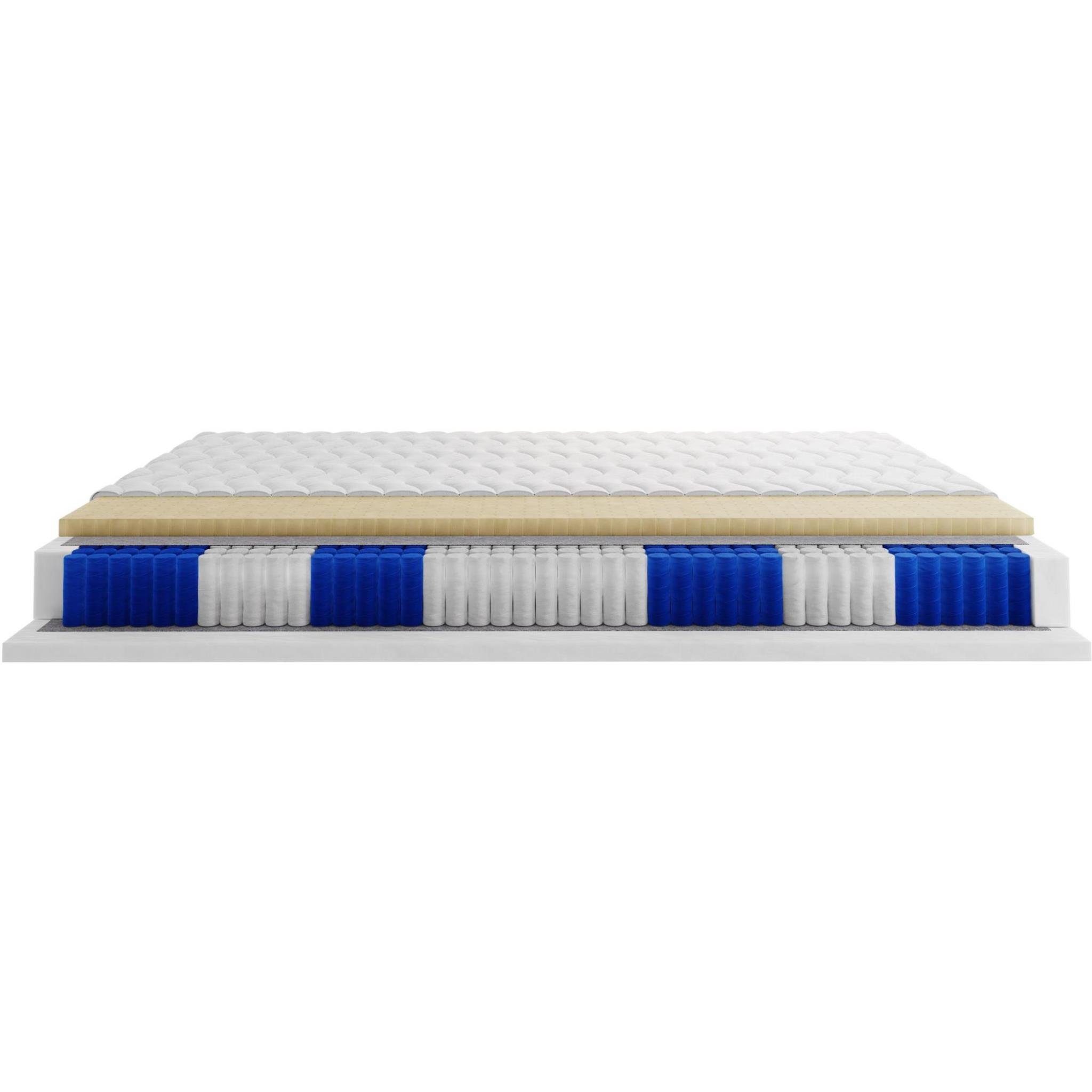 Boxspringmatratze Cayenne, Beautysofa, (18 cm hoch), Taschenfederkern 7-Zonen 12 cm, ergonomisch Polyurethanschaum 3 cm