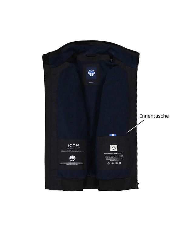 NORTH SAILS, Blouson, Mikrofaser warmgefüttert, schwarz
