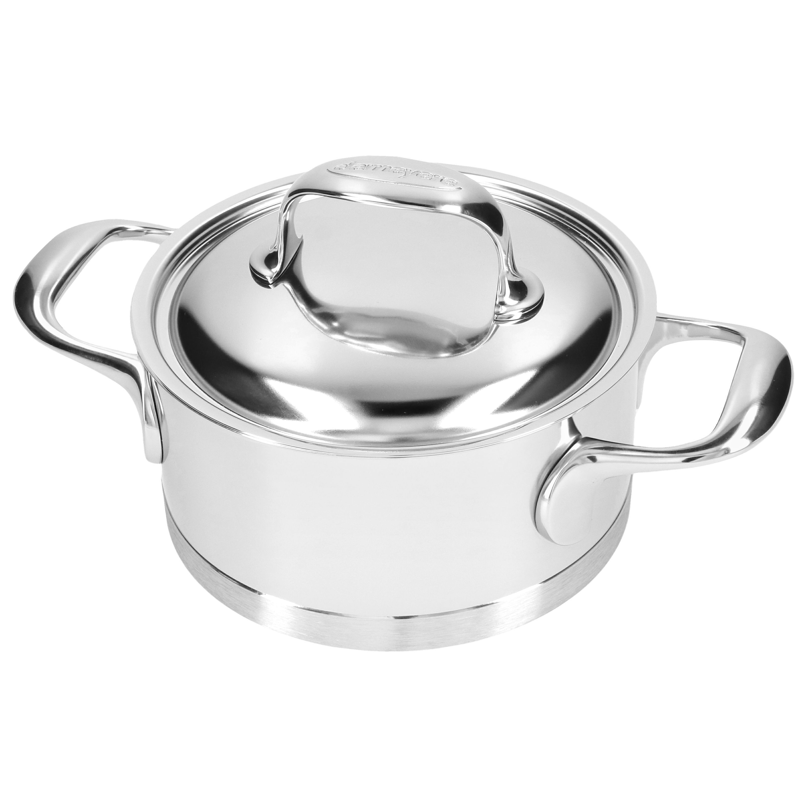 Bratentopf mit Deckel 16 cm, 18/10 Edelstahl