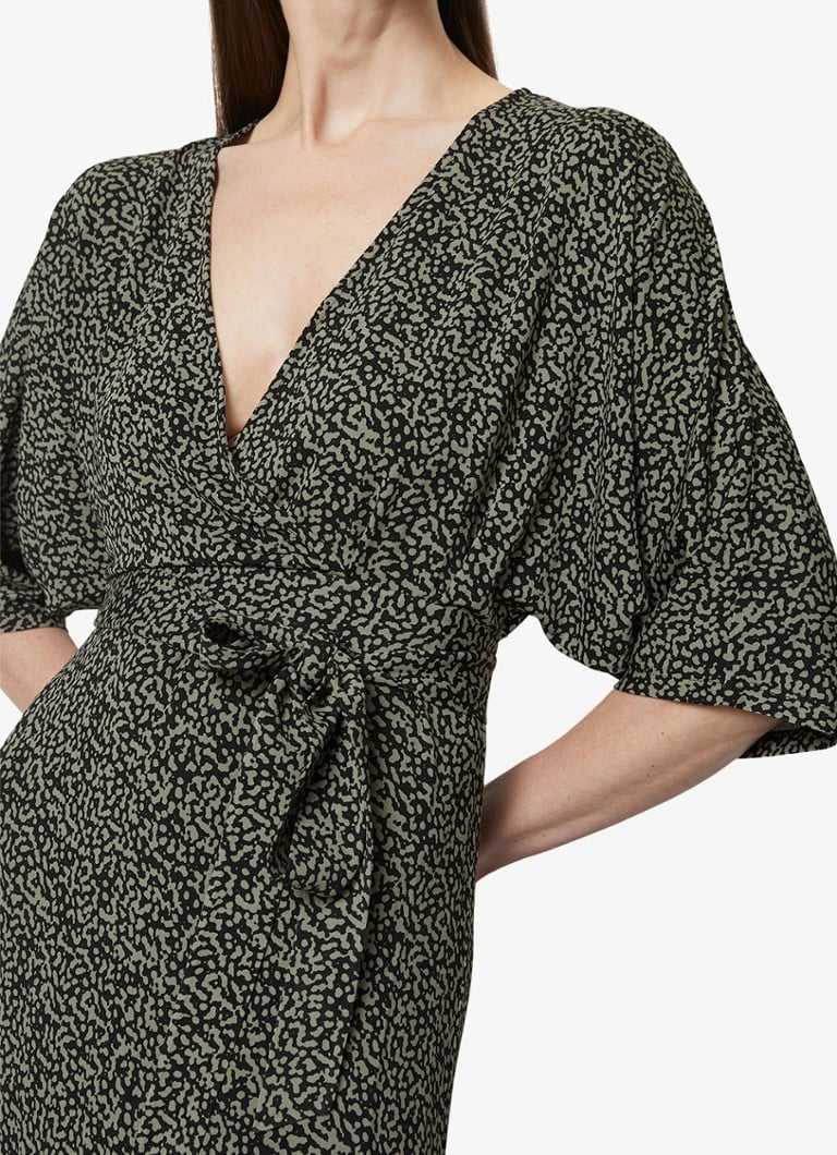 Vestido midi cruzado de punto estampado de Marc O'Polo