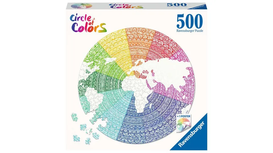 Ravensburger Puzzle - Circle of Colors - Mandala 500 Teile Puzzle