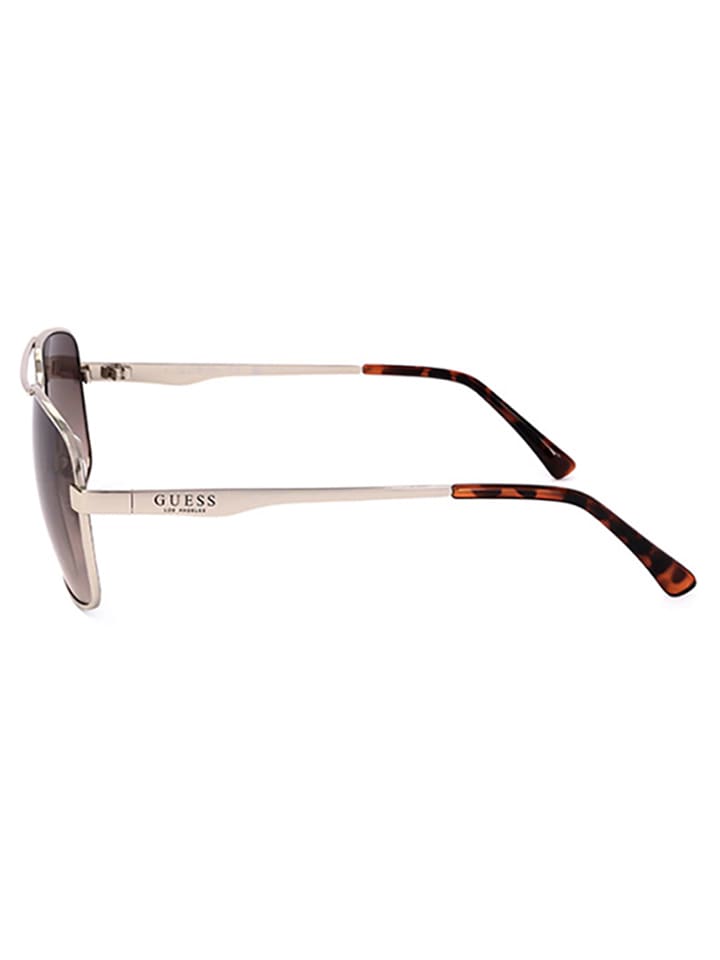 Guess Herren-Sonnenbrille in Gold/ Hellbraun günstig kaufen 58