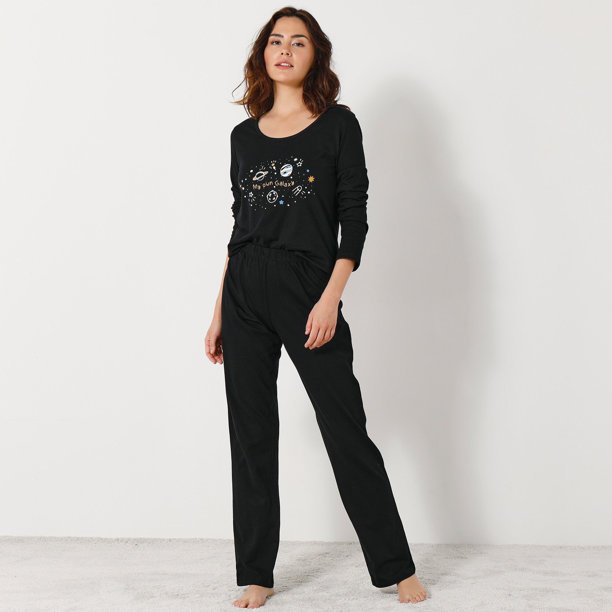 Pyjama manches longues motif 