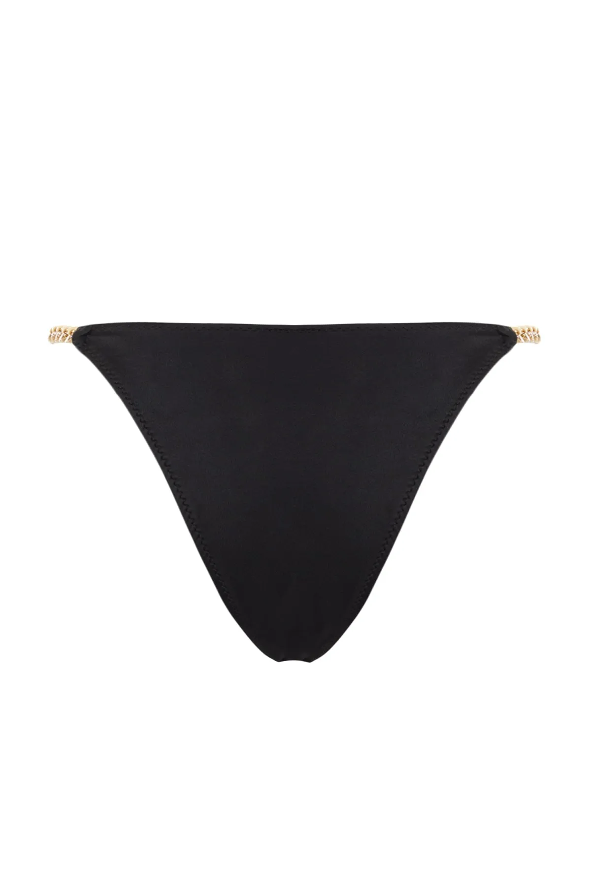 Trendyol Collection  Brasilianische Bikinihose mit hohem Beinausschnitt und schwarzem Kettenzubehör TBESS22BA0046