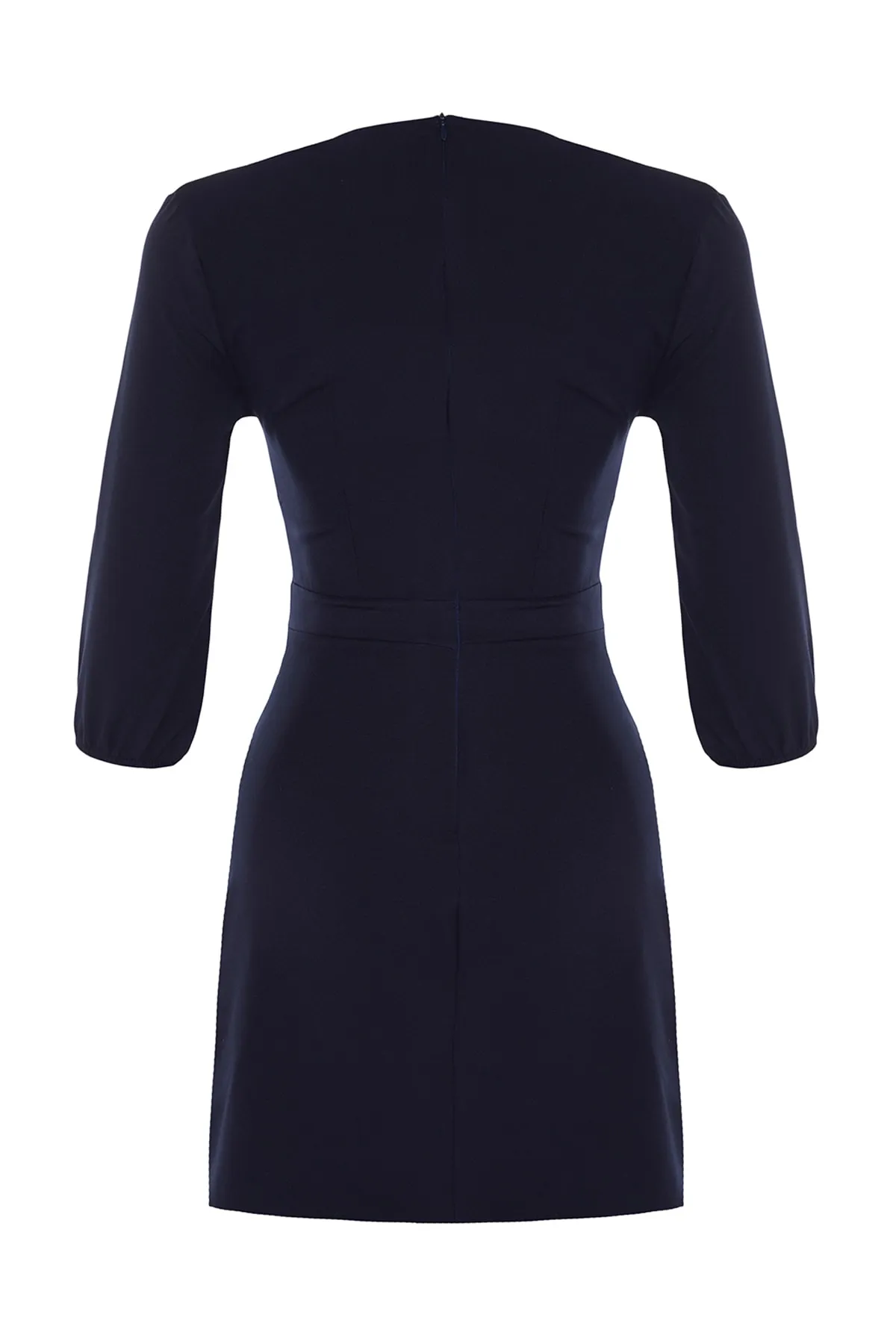 Trendyol Collection  Marineblaues Super-Mini-Webkleid TWOAW23EL00604