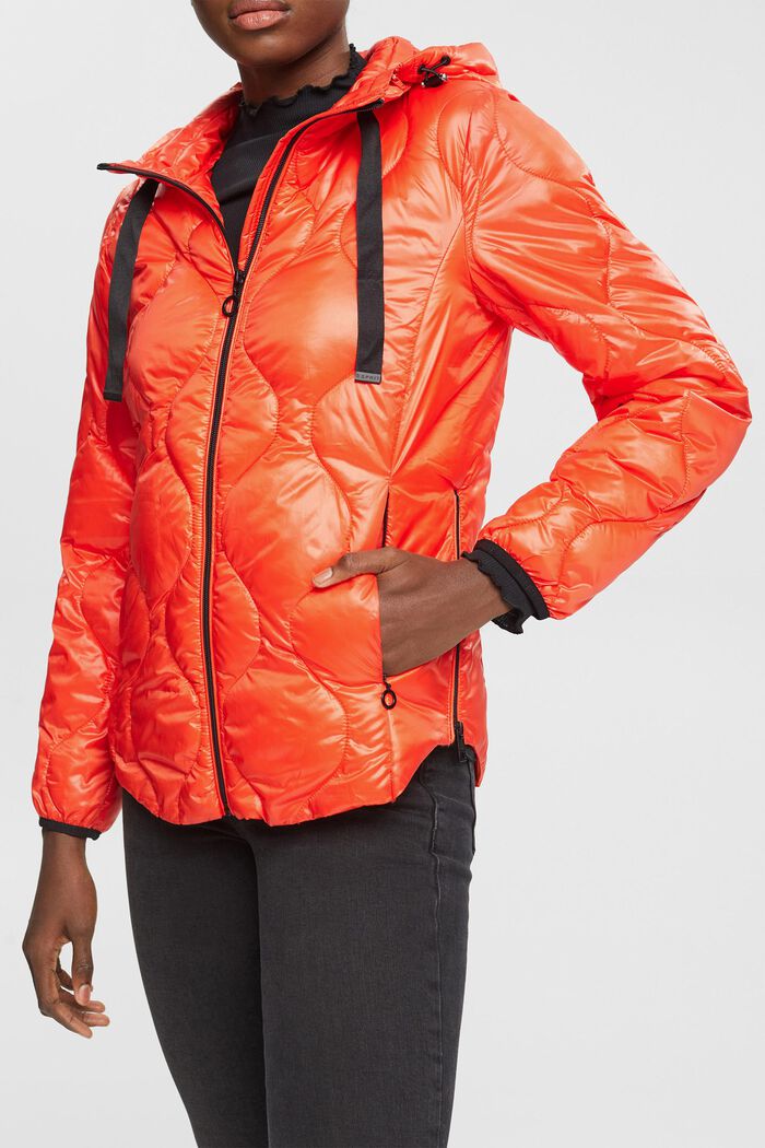 Gesteppte Puffer Jacket mit Kapuze