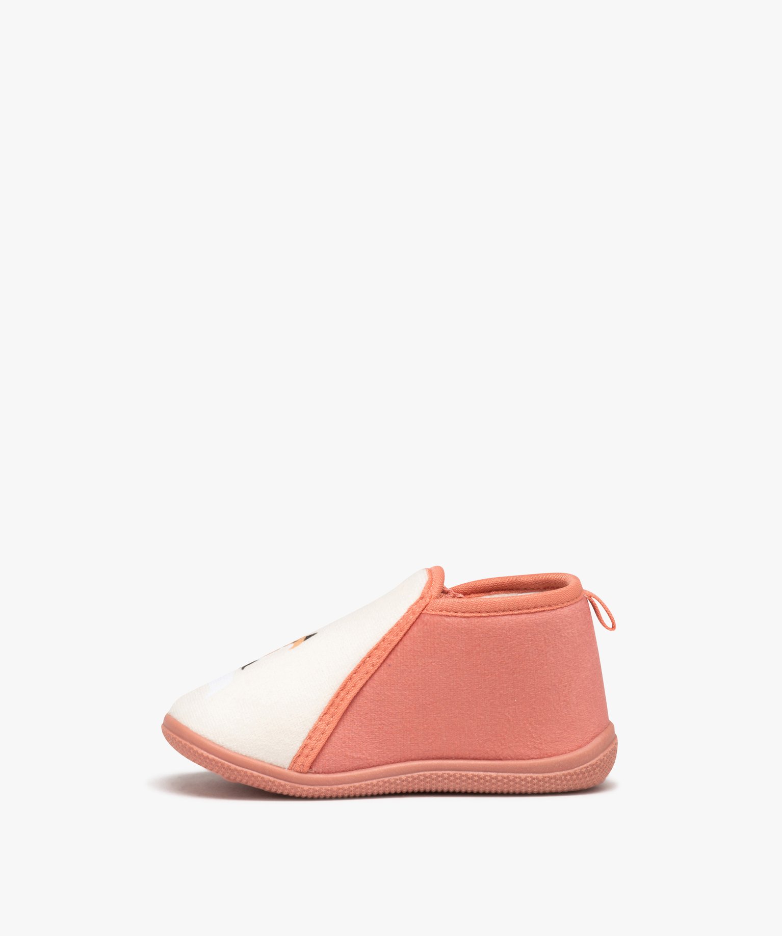 Chaussons fille bottillons à zip imprimés renard rose fonce | GEMO