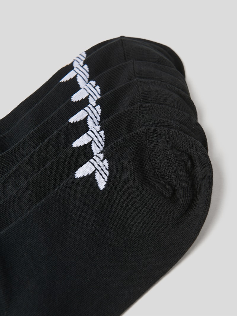 Sneakersocken aus elastischem Baumwoll-Mix im 3er-Pack in schwarz